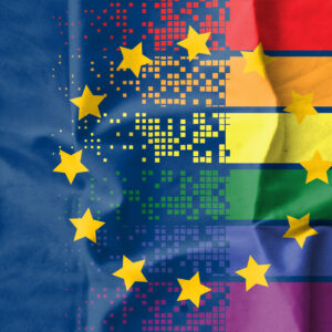 EU LGBTQ2S+ Flagge Regenbogen Offen